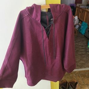 Avia Large Purple Pullover Hooded Sweatshirt